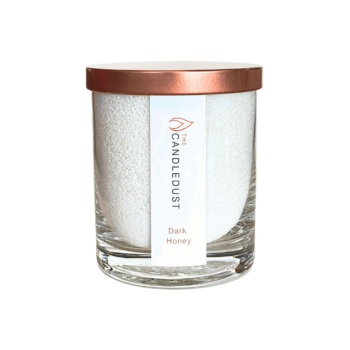 CandleDust - Dark Honey Jar Candle - Candle in a glass jar with 160g of scented powder wax