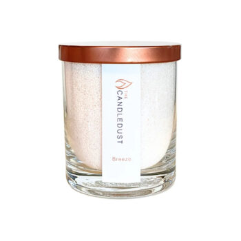 CandleDust - Breeze Jar Candle - Candle in a glass jar with 160g of Breeze scented powder wax