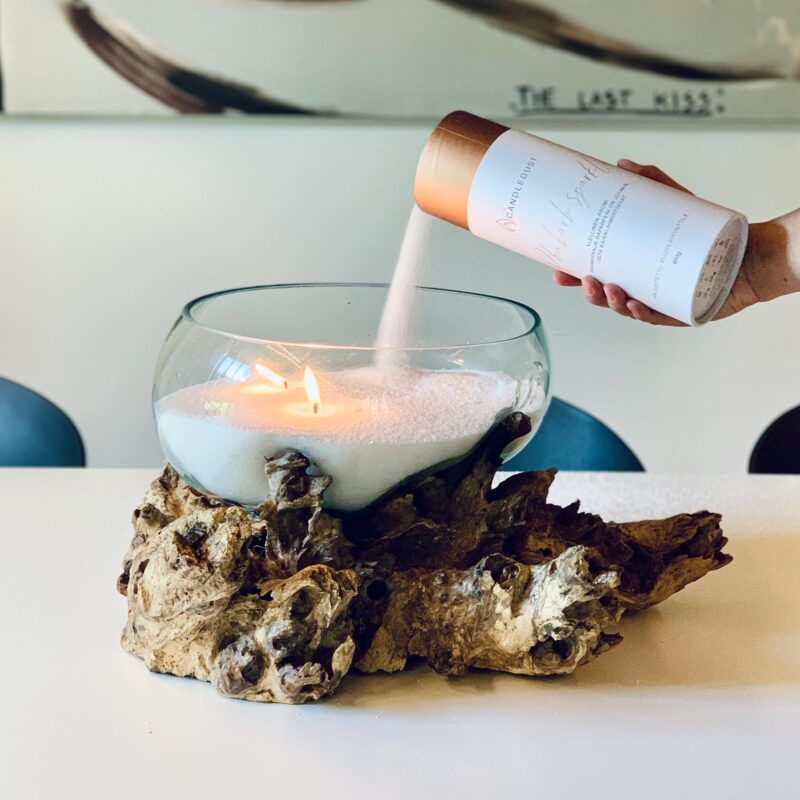 CandleDust - Breeze DIY Candle Kit - 650g tube of scented powder wax and 17 wicks included