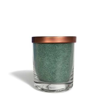 The CandleDust - Emerald Unscented Jar Candle - Candle in a glass jar with 160g of unscented powder wax