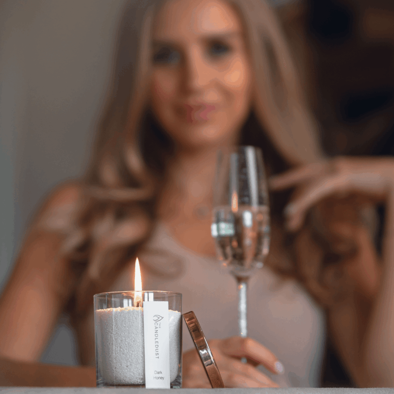 CandleDust - Gin and Tonic Jar Candle - Candle in a glass jar with 160g of scented powder wax
