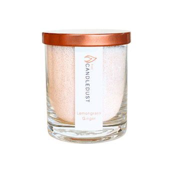 CandleDust - Lemongrass Ginger Jar Candle - Candle in a glass jar with 160g of scented powder wax