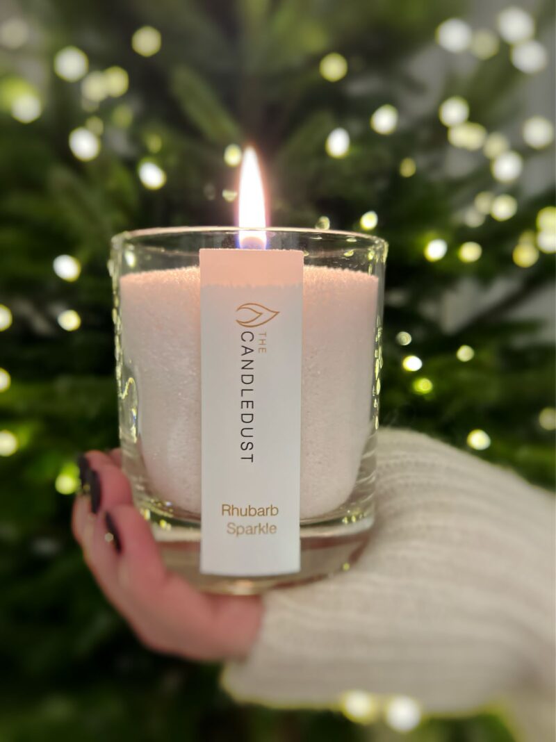 CandleDust - Lemongrass Ginger Jar Candle - Candle in a glass jar with 160g of scented powder wax