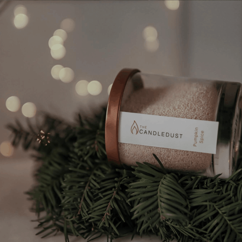 CandleDust - Lemongrass Ginger Jar Candle - Candle in a glass jar with 160g of scented powder wax