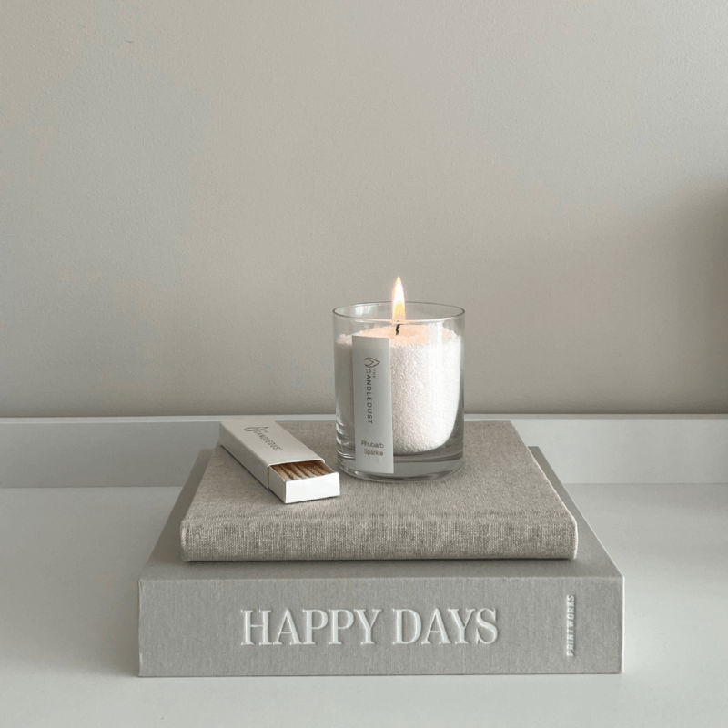 CandleDust - Lemongrass Ginger Jar Candle - Candle in a glass jar with 160g of scented powder wax