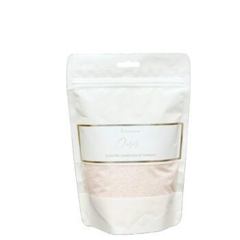 CandleDust - Oasis Candle Refill pouch which includes 330g of scented powder wax and 2 sustainer wicks